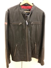 Superdry Lederjacke Schwarz