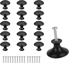 16er möbelknopf set - möbelknopf, schwarz