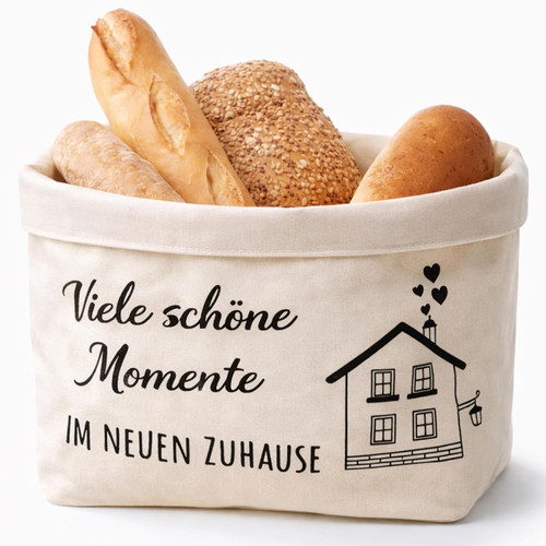 Brotkorb stoff mit spruch - stoff,