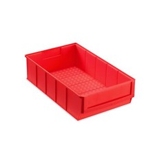Vorteilspack Industrieboxen Kisten Schütte Kasten breit 300x183x81mm rot, blau