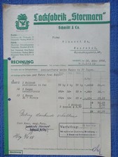 (987) Rechnung Lackfabrik "Stormarn", Schmidt & Co., Hamburg 1938