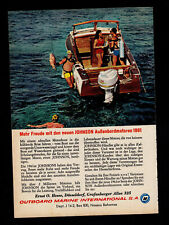 3w4099/ Alte Reklame von 1961 – JOHNSON Außenbordmotoren