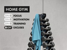 Home Gym Focus Motivation Training Wandtattoo Fitnes Aufkleber Wall Art #009