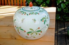 19 Jh. Antik Porzellan Deckel Dose Ingwer Topf  Signiert China