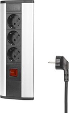 Ecksteckdose Mehrfachsteckdose 3-Fach Tischsteckdose Unterbausteckdose 1,5m