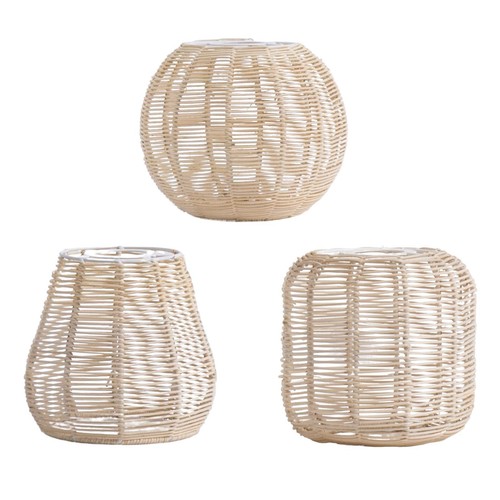 Gewebter rattan lampenschirm - gewebter, rattan-lampenschirm