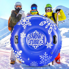Snow Tube 120cm: Aufblasbarer Schlitten für Kinder & Erwachsene, Verdickt