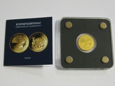 Goldmünze " Panda " 999er Gold, 1/500 Unze, 3000 Francs, Ø 16 mm,Zertifikat