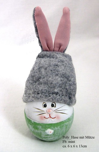 Poly hase mit mütze mint - -,