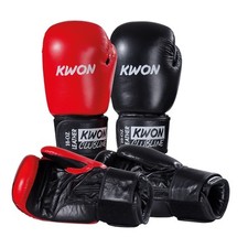 Kwon®  Wettkampf Boxhandschuhe Pointer 10 oz, Echtleder, rot oder schwarz, 