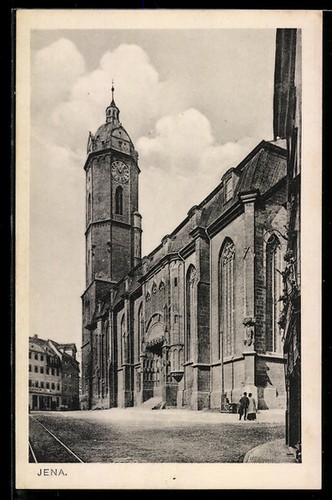Ansichtskarte jena kirche - ansichtskarte, jena,