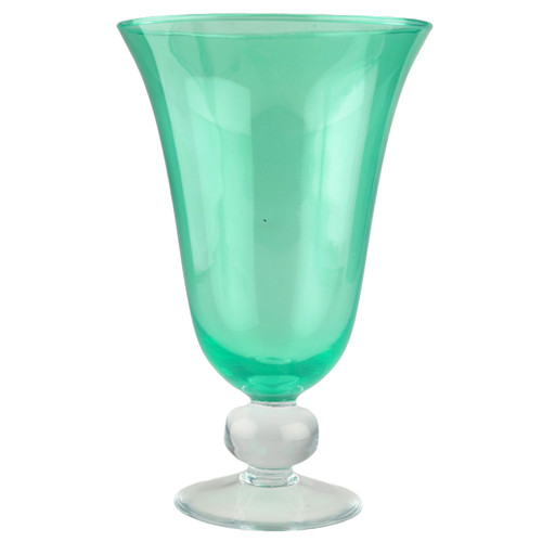 Glas vase grün kugel - glas, 25