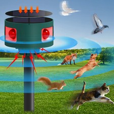 Solar Tiervertreiber Ultraschall Abwehr Marder Katzen Hunde Abwehr Schreck Grün