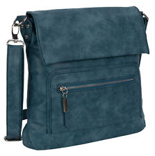 Bag Street Damentasche Umhängetasche Handtasche Schultertasche T0103 Blau