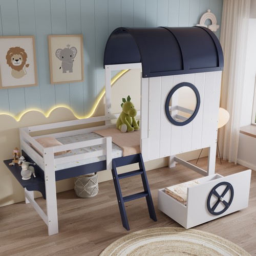 Etagenbett halbhohes bett - etagenbett,