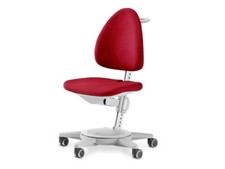 Moll Kinderdrehstuhl Maximo, Gestell rot, Sitzbezug Forte rot (Höhenverstellbar)