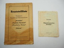 Kuxmann Düngerstreuer Westfalia Standard Prima Selecta Ersatzteilliste 1943