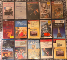 15 MC KASSETTEN KLASSIK DG EMI BACH MOZART PUCCINI BIZET VIVALDI BRAHMS LISZT