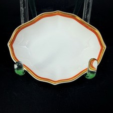 Porzellanschale 1. Wahl Meissen im Dekor Koralle mit gewelltem Goldrand 10x8cm