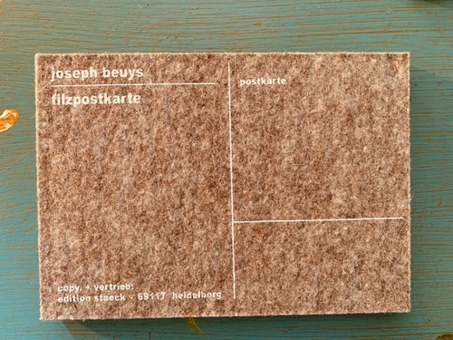 Joseph beuys filzpostkarte - beuys,