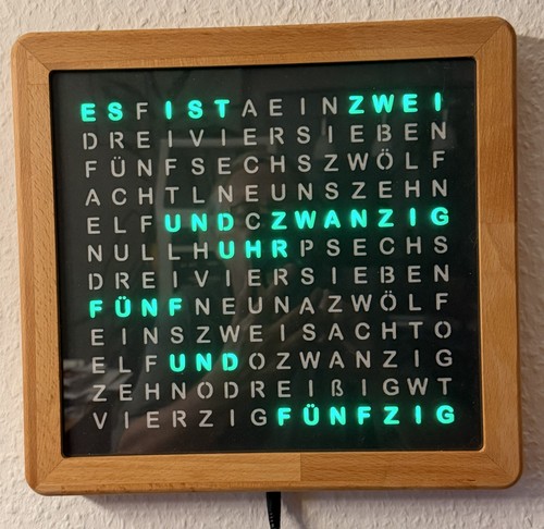 Wort uhr word - clock, 24