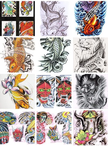 Tattoovorlagen koi karpfen - koi, dvd