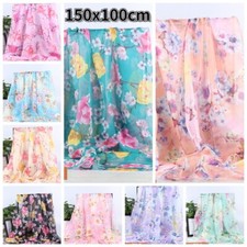 Retro Blumen Chiffon Stoff