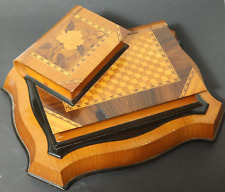 Alte Schatulle Boule Intarsien Holztruhe Holz Biedermeier ? Schmuckkasten Truhe