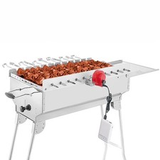 Kaufbei SMAK RAMBO Mangal Grill Edelstahl Schaschlikgrill mit Motor Grillaufsatz