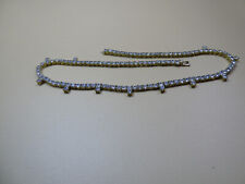 Pa71-925er Silber Collier Vergoldet Lang 41 cm Breit 4,6 mm Gewicht 28 Gramm