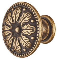 Häfele Möbelknopf Messing Antik Brüniert Schrankknopf Rund Schubladenknopf Retro