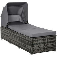 Sonnenliege aus polyrattan mit - sonnenliege,