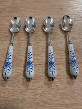 Friesisch Blau, 4 x Teelöffel August Warnecke versilbert