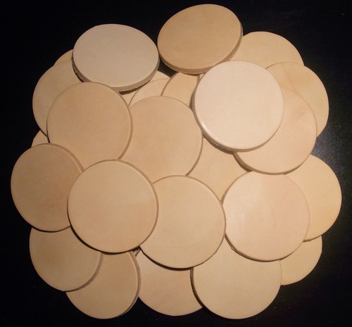 Lederstanzteile mm rund - 50, 40