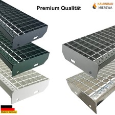 Treppen Stufen Gitterrost Metall Treppen Stufe feuerverzinkt 600-1400mm Farbwahl