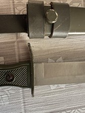 Military HSK  Hans Schulte Koblenz Rostfrei Combat Knife Green Handle Germany