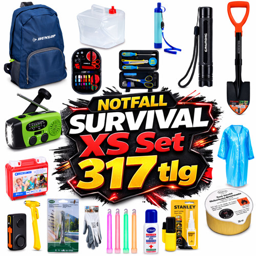Survival ausrüstung 317tlg - 317tlg, xs