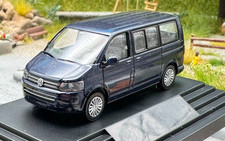 Volkwagen T5 Facelift Multivan nighjtblue met. Wiking VW-Dealermodell OVP 1:87