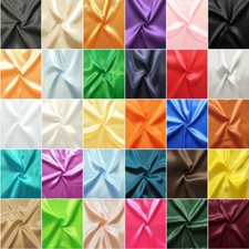 100% Polyester Satin Stoff 150cm breit Meterware Dekostoff glänzend universal