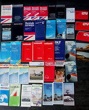 39x British Airways Swissair KLM Delta Flugplan Flugpläne Flugzeug Konvolut 80er