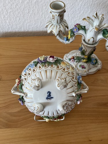 Dresdner porzellan zweiarmiger - porzellan,