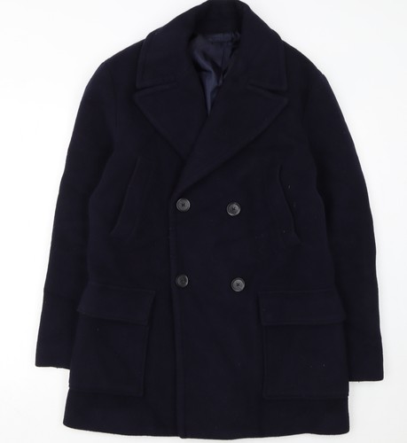 Mango man navy wool blend - man,