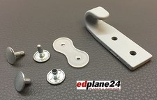 10 x Zweiloch-Planenhaken Set Kunststoff spitzig grau  Abspannhaken Netzhaken 