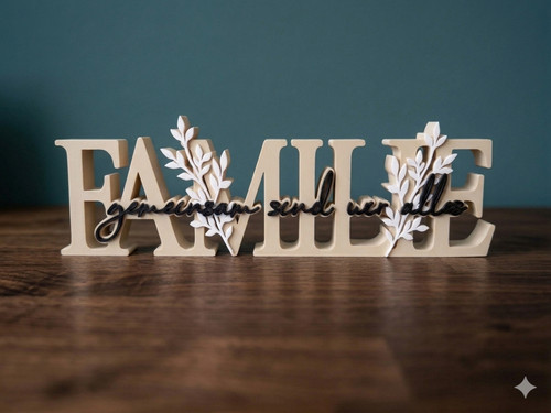 Deko aufsteller familie - deko, 3d