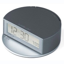 Lexon Script Reisewecker Eisen-Blau LR138B / LCD Digital Uhr Wecker Touch Snooze