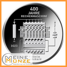 20 Euro Münze 400 JAHRE RECHENMASCHINE 2023 Deutschland Silbermünze mit Kapsel