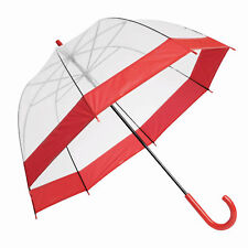Glockenschirm Ø83 cm Stockschirm 322 Gr Schirm Regenschirm Transparent Rot