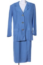HüBNER HAUTE COUTURE Kostüm Damen Anzug Gr. DE 40 blau Business-Look