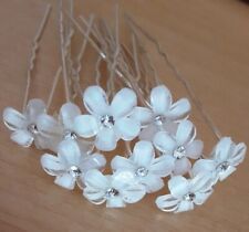 HOCHZEIT  Braut BLUMENKINDER KOMMUNION Haarschmuck Blumen/Strass 10 Haarklammern
