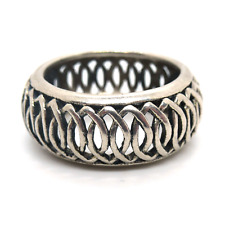 SUPER Designer Ring 925 Sterling Silber Knotenmuster Flechtmuster Silver RG58